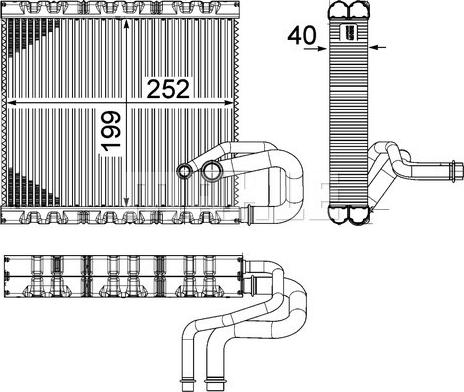 MAHLE AE 106 000P - Випарник, система кондиціонування повітря autodetail.com.ua
