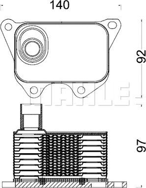 MAHLE CLC 185 000S - Охолоджувач оливи, моторна олива autodetail.com.ua