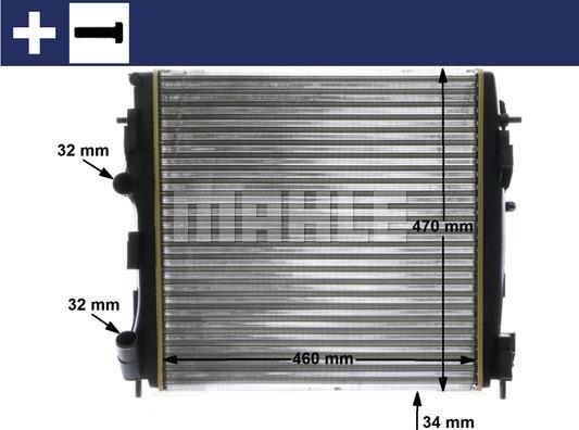 MAHLE CR 1506 000S - Радіатор, система охолодження двигуна autodetail.com.ua