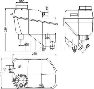 MAHLE CRT 202 000S - Розширювальний бачок, охолоджувальна рідина autodetail.com.ua