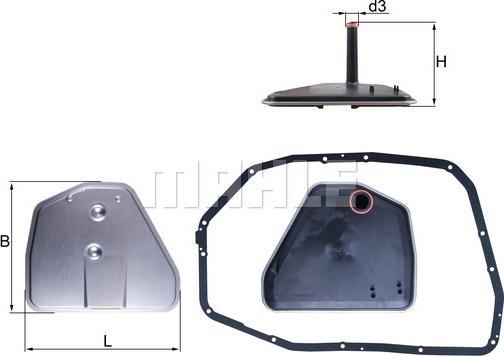 MAHLE HX 164D1 - Гідравлічний фільтр, автоматична коробка передач autodetail.com.ua
