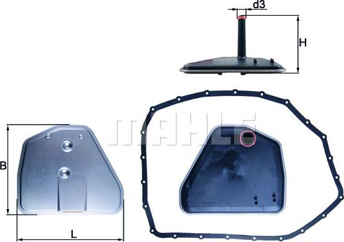 MAHLE HX 164D - Гідравлічний фільтр, автоматична коробка передач autodetail.com.ua