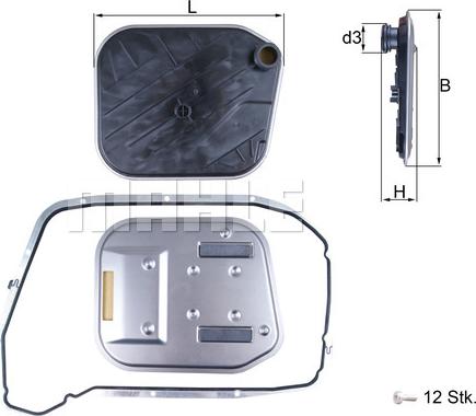 MAHLE HX 189 KIT - Гідравлічний фільтр, автоматична коробка передач autodetail.com.ua