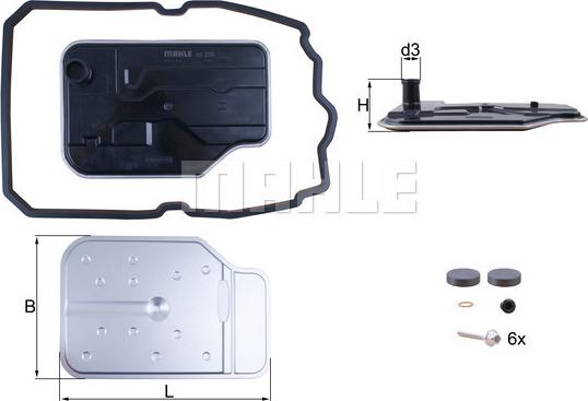 MAHLE HX 230 KIT - Гідравлічний фільтр, автоматична коробка передач autodetail.com.ua
