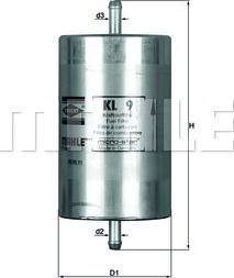 MAHLE KL 9 - Фільтр палива autodetail.com.ua