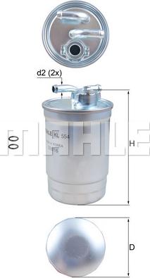 MAHLE KL 554D - Фільтр палива autodetail.com.ua