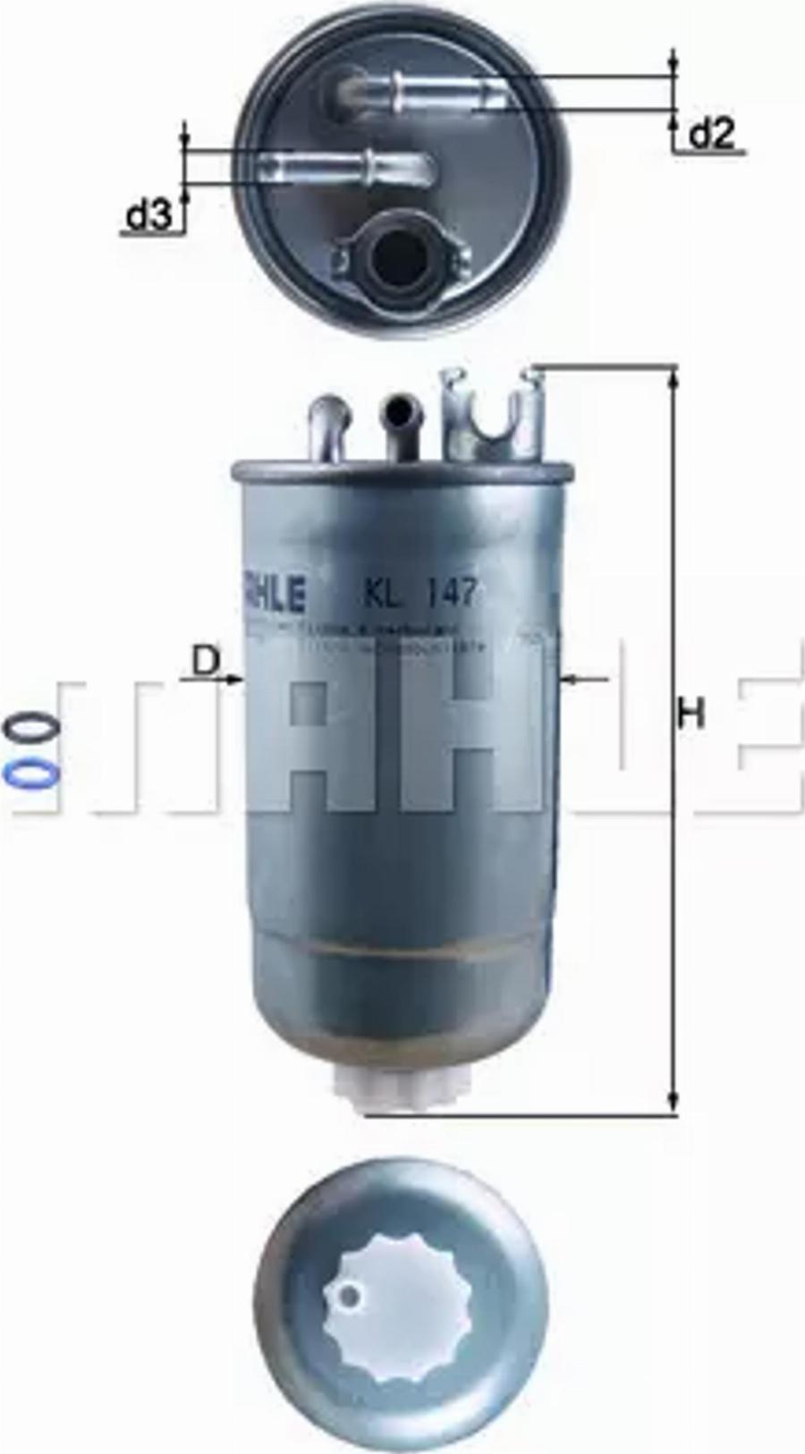 MAHLE KL 147D - Фільтр палива autodetail.com.ua