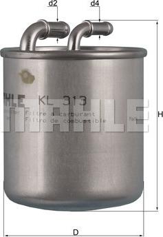 MAHLE KL 313 - Фільтр палива autodetail.com.ua