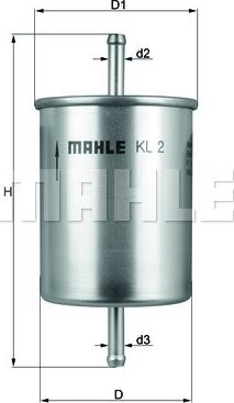 MAHLE KL 2 - Фільтр палива autodetail.com.ua
