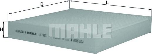 MAHLE LA 923 - Фільтр, повітря у салоні autodetail.com.ua