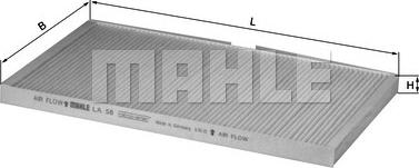MAHLE LA 58 - Фільтр, повітря у салоні autodetail.com.ua