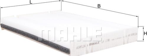 MAHLE LA 1198 - Фільтр, повітря у салоні autodetail.com.ua