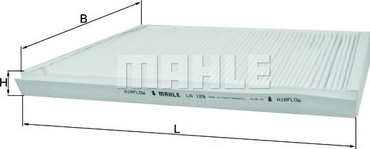 MAHLE LA 129 - Фільтр, повітря у салоні autodetail.com.ua