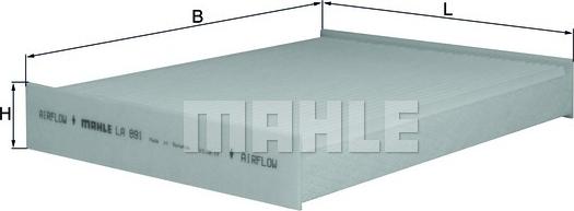 MAHLE LA 891 - Фільтр, повітря у салоні autodetail.com.ua