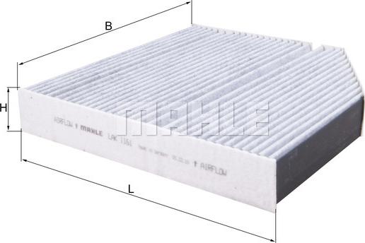MAHLE LAK 1161 - Фільтр, повітря у салоні autodetail.com.ua