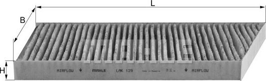 MAHLE LAK 129 - Фільтр, повітря у салоні autodetail.com.ua
