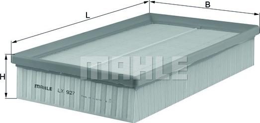 MAHLE LX 927 - Повітряний фільтр autodetail.com.ua