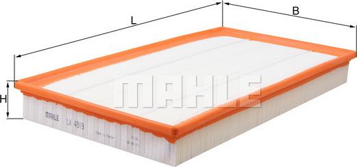 MAHLE LX 4919 - Повітряний фільтр autodetail.com.ua