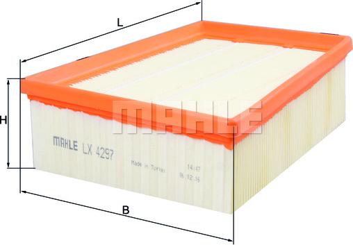 MAHLE LX 4297 - Повітряний фільтр autodetail.com.ua