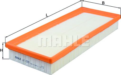 MAHLE LX 4205 - Повітряний фільтр autodetail.com.ua