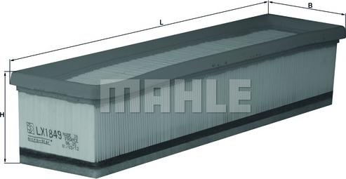 MAHLE LX 1849 - Повітряний фільтр autodetail.com.ua