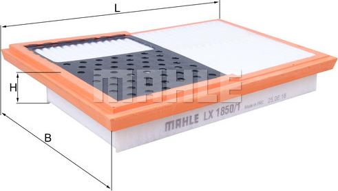 MAHLE LX 1850/1 - Повітряний фільтр autodetail.com.ua