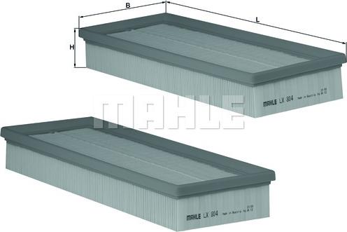 MAHLE LX 804/S - Повітряний фільтр autodetail.com.ua