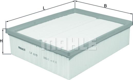 MAHLE LX 819 - Повітряний фільтр autodetail.com.ua