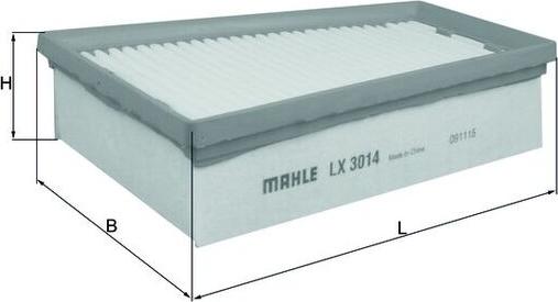 MAHLE LX 3014 - Повітряний фільтр autodetail.com.ua
