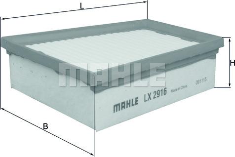 MAHLE LX 2916 - Повітряний фільтр autodetail.com.ua