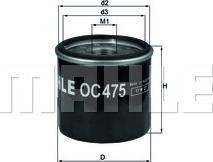 MAHLE OC 475 - Оливний фільтр autodetail.com.ua