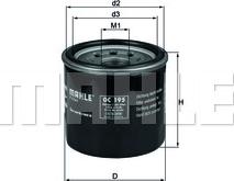 MAHLE OC 195 - Оливний фільтр autodetail.com.ua