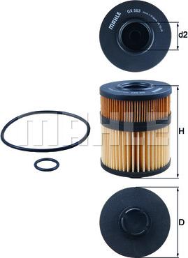 MAHLE OX 563D - Оливний фільтр autodetail.com.ua