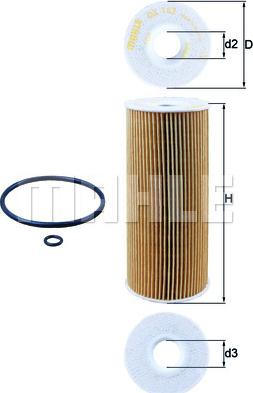 MAHLE OX 143D - Оливний фільтр autodetail.com.ua