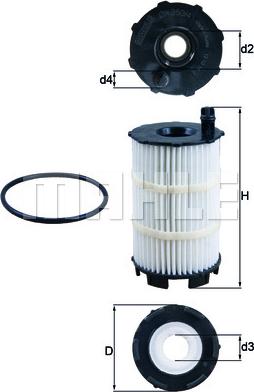 MAHLE OX 350/4D - Оливний фільтр autodetail.com.ua