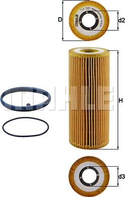 MAHLE OX 381D - Оливний фільтр autodetail.com.ua