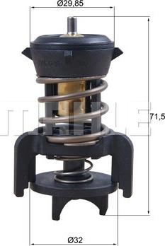 MAHLE TX 251 94D - Термостат, охолоджувальна рідина autodetail.com.ua