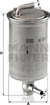 Mann-Filter WK 853/17 - Фільтр палива autodetail.com.ua