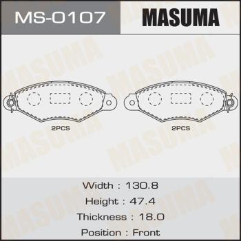 MASUMA MS-0107 - Комплект гальмівних колодок autodetail.com.ua
