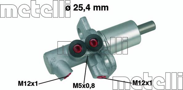 Metelli 05-0458 - Головний гальмівний циліндр autodetail.com.ua