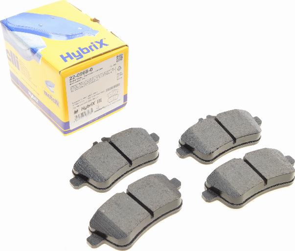 Metelli 22-0968-0 - Комплект гальмівних накладок, дискове гальмо autodetail.com.ua