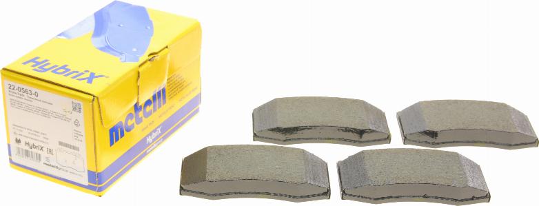 Metelli 22-0563-0 - Комплект гальмівних накладок, дискове гальмо autodetail.com.ua