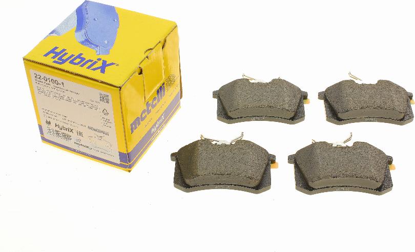 Metelli 22-0100-1 - Комплект гальмівних накладок, дискове гальмо autodetail.com.ua