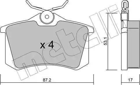 DKarta DK.8E0698451A - Комплект гальмівних накладок, дискове гальмо autodetail.com.ua