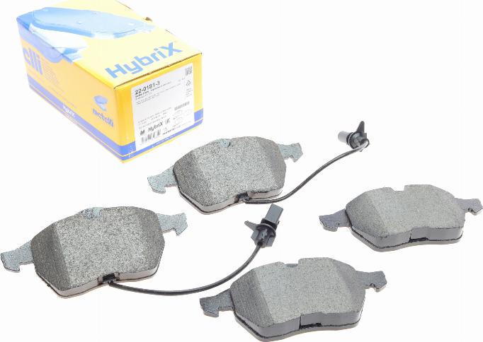 Metelli 22-0181-3 - Комплект гальмівних накладок, дискове гальмо autodetail.com.ua