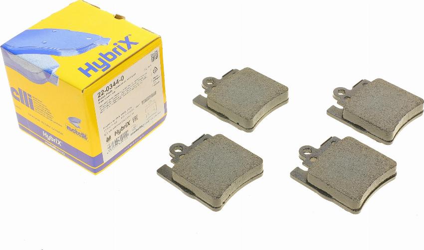 Metelli 22-0344-0 - Комплект гальмівних накладок, дискове гальмо autodetail.com.ua