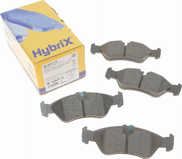 Metelli 22-0311-0 - Комплект гальмівних накладок, дискове гальмо autodetail.com.ua