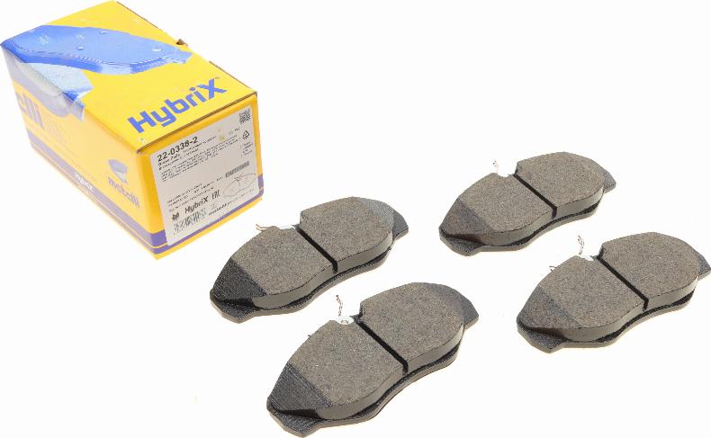 Metelli 22-0338-2 - Комплект гальмівних накладок, дискове гальмо autodetail.com.ua