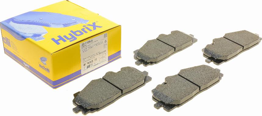 Metelli 22-1128-0 - Комплект гальмівних накладок, дискове гальмо autodetail.com.ua