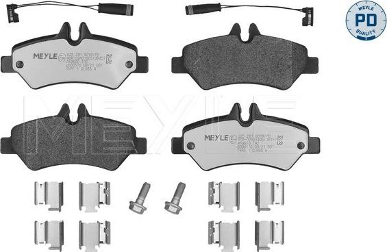 Meyle 025 291 9019/PD - Комплект гальмівних накладок, дискове гальмо autodetail.com.ua